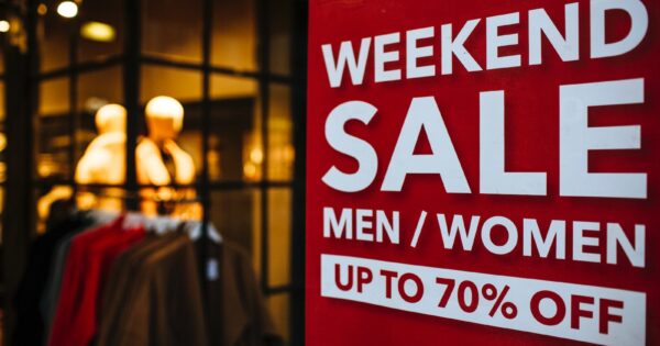 Weekend Sale signage